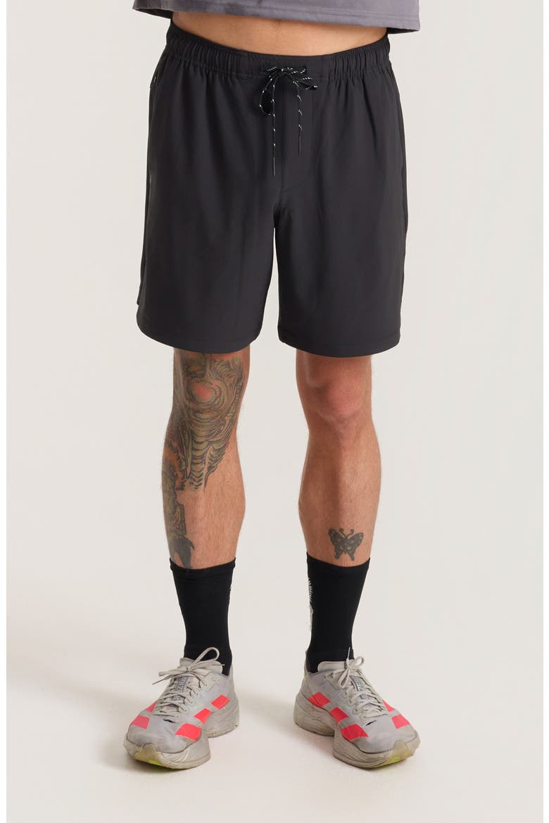 Serrano 7 Drawstring Shorts, Main, color, BLACK