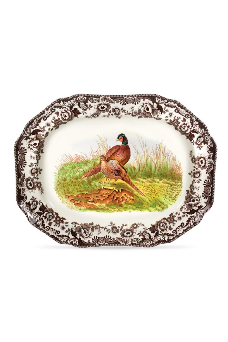 Woodland 19" Octagonal Platter, Main, color, Pheasant