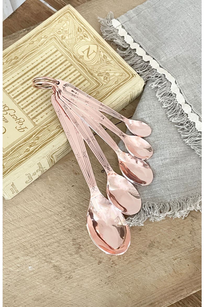 Vintage Inspired Copper Measuring Spoons, Alternate, color, Copper