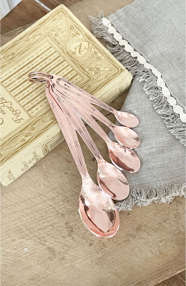 Coppermill Kitchen Vintage Inspired Copper Measuring Spoons, Alternate, color, Copper