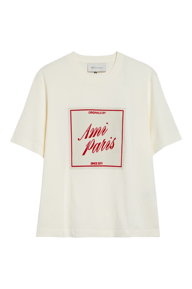 Boxy Cotton Graphic T-Shirt, Alternate, color, BLANC CREME