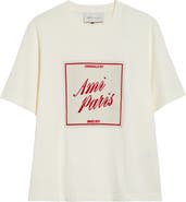 AMI PARIS Boxy Cotton Graphic T-Shirt