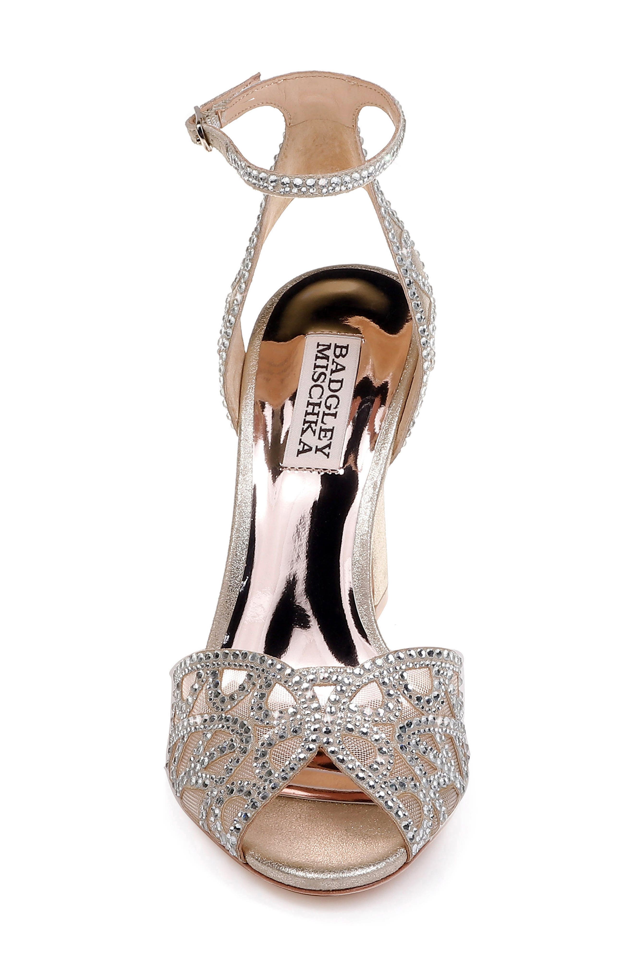 Badgley Mischka Collection Badgley Mischka Hart Crystal Embellished Sandal, Alternate, color, 