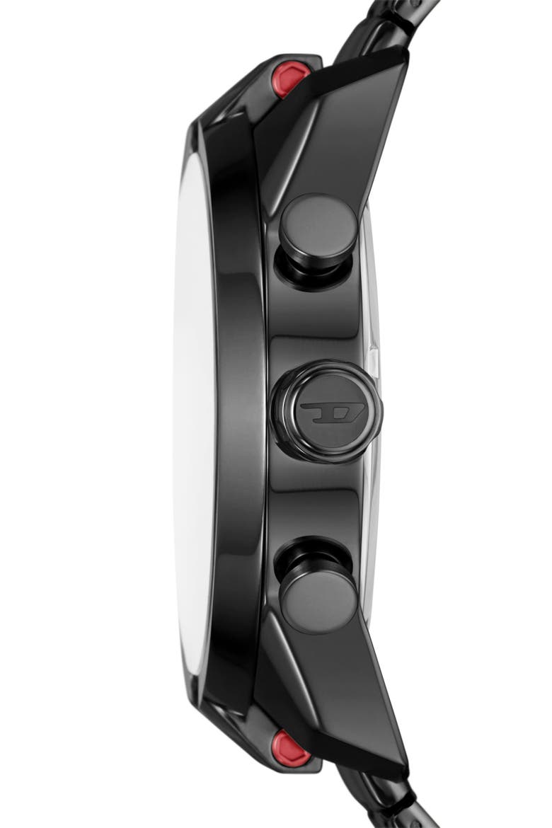 Split Chronograph Bracelet Watch, 51mm, Alternate, color, BLACK