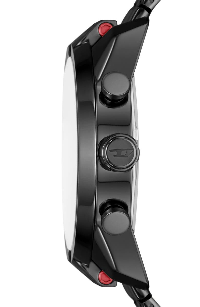 DIESEL<sup>®</sup> Split Chronograph Bracelet Watch, 51mm, Alternate, color, Black