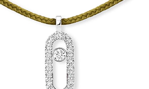 Messika Care Diamond Pavé Pendant Cord Necklace In Gold