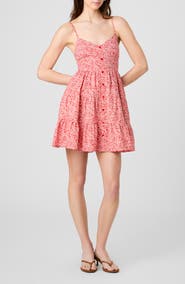 French Connection Blaire Floral Button-Up Tiered Minidress