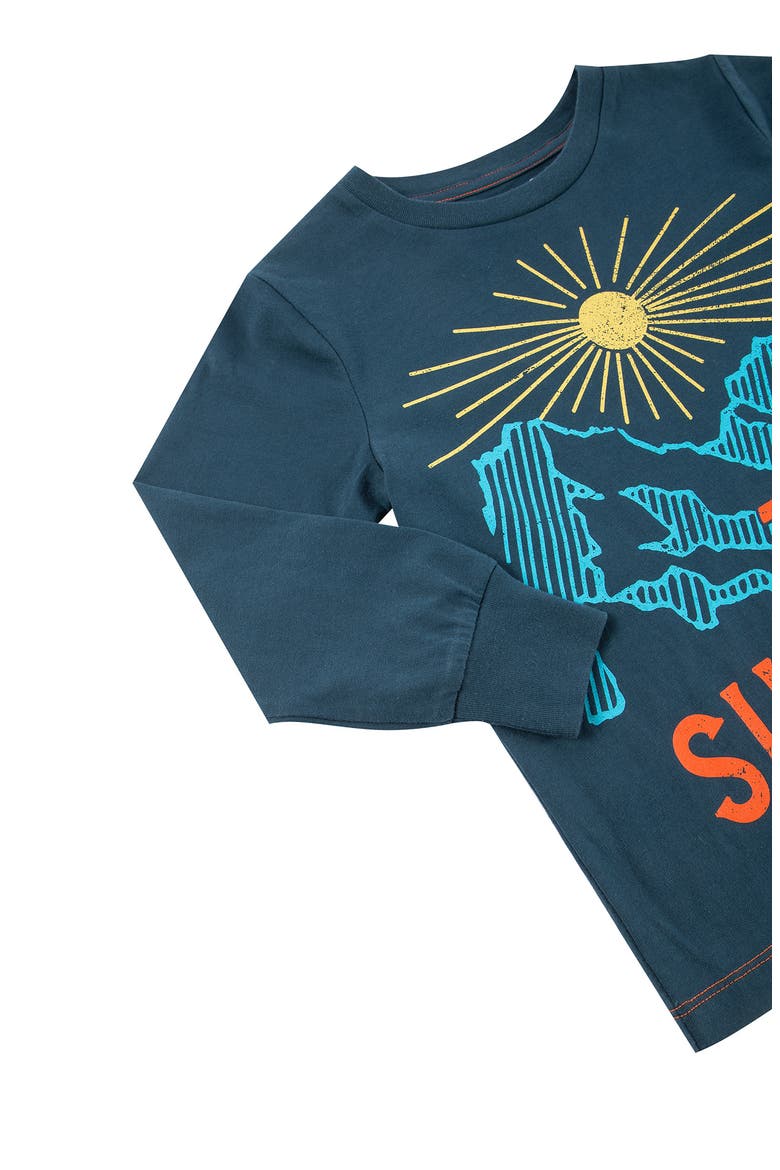 Kids' Seven Summits Long Sleeve Graphic Tee, Alternate, color, DARK TEAL