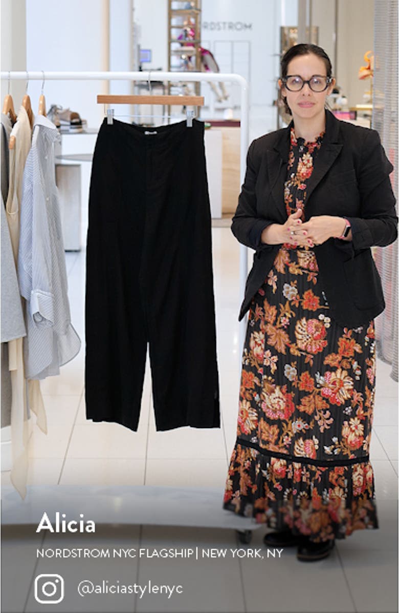 Rumba Park Wide Leg Crop Organic Linen Blend Pants, sales video thumbnail