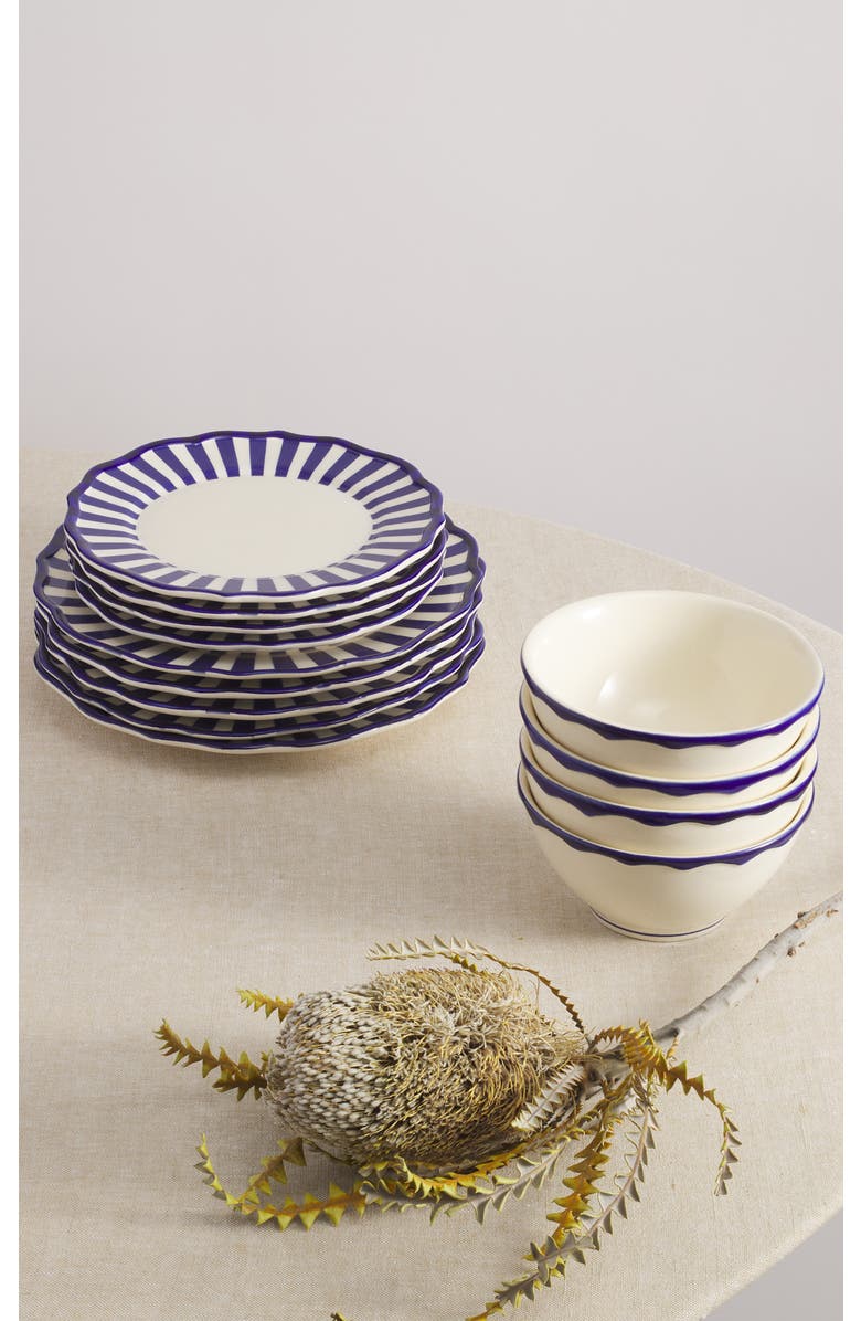 Maison Madison Home Riviera 12 Piece Set with Cereal Bowl, Main, color, Blue/Cream