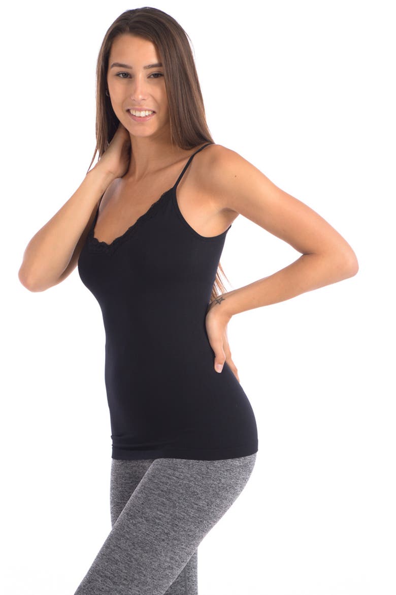Seamless Slimming Camisole, Alternate, color, BLACK