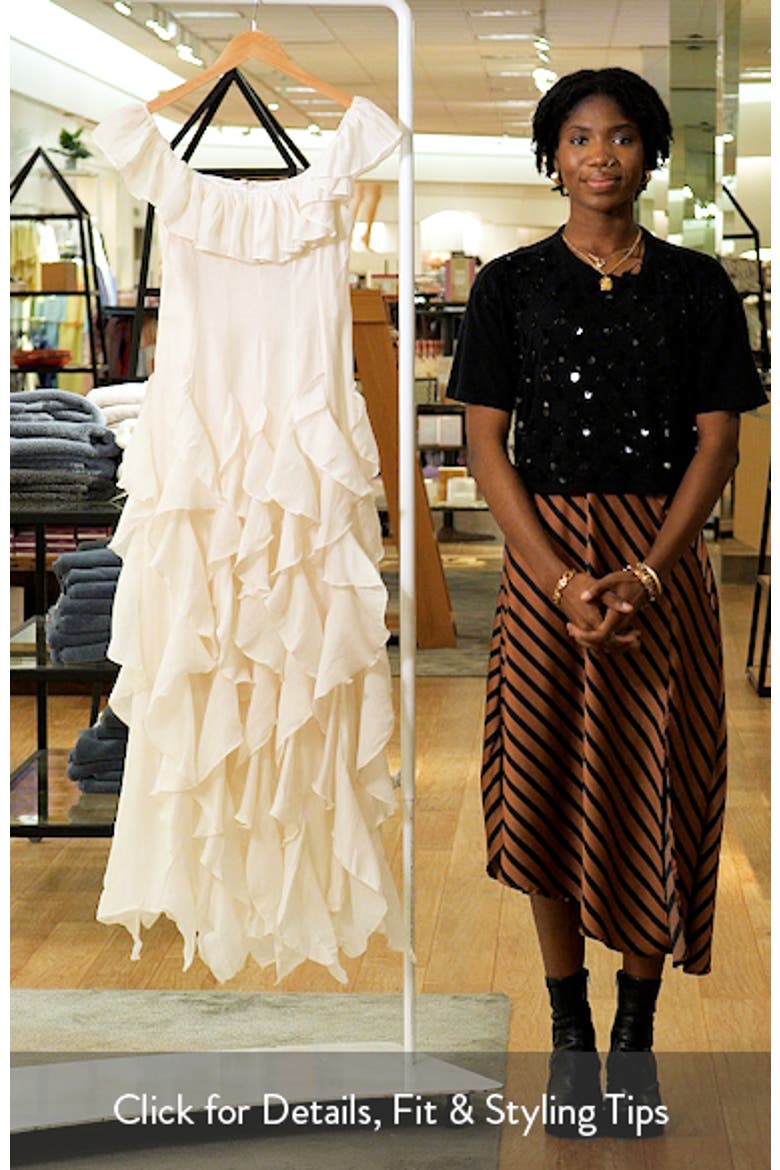 Yvette Off the Shoulder Ruffle Gown video