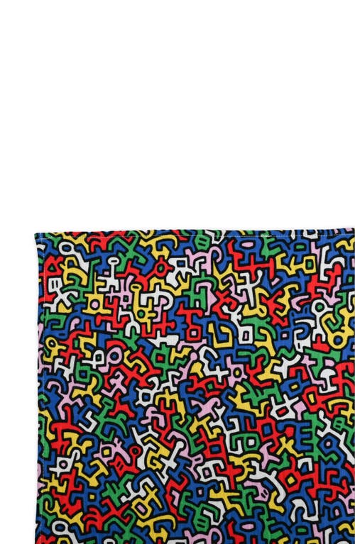 Etta Loves Kids' Keith Haring Xl Muslin Blanket In Kh Print Brazil