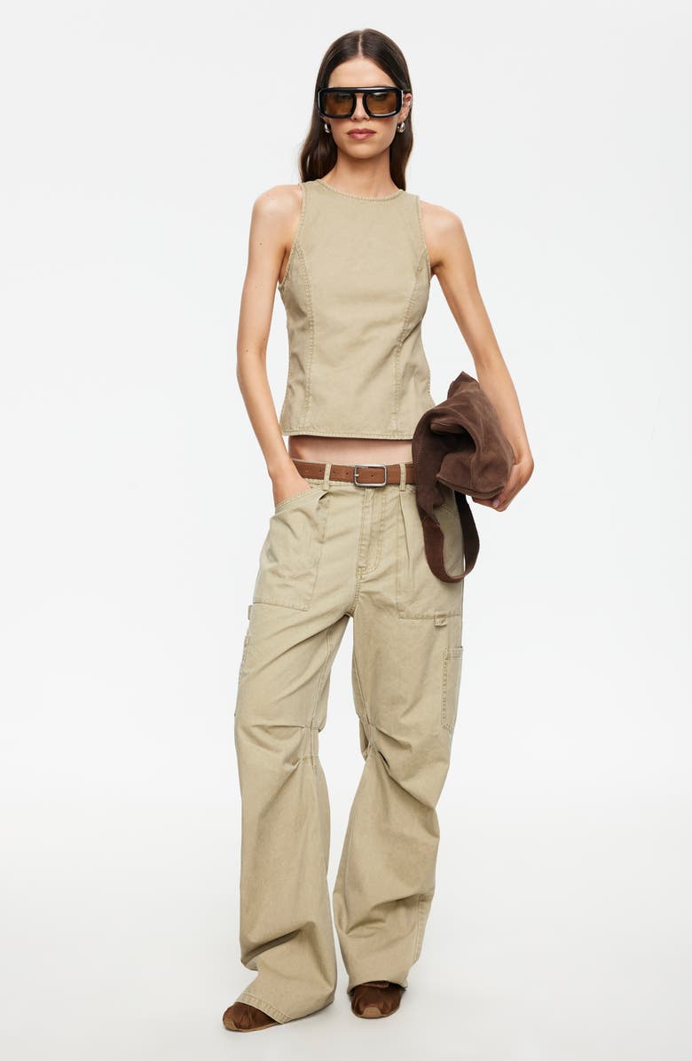 LIONESS Harmony Open Back Tank, Alternate, color, Tan