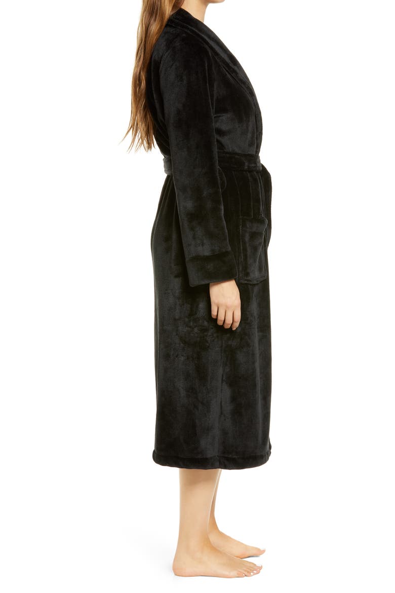 Bliss Plush Robe, Alternate, color, BLACK