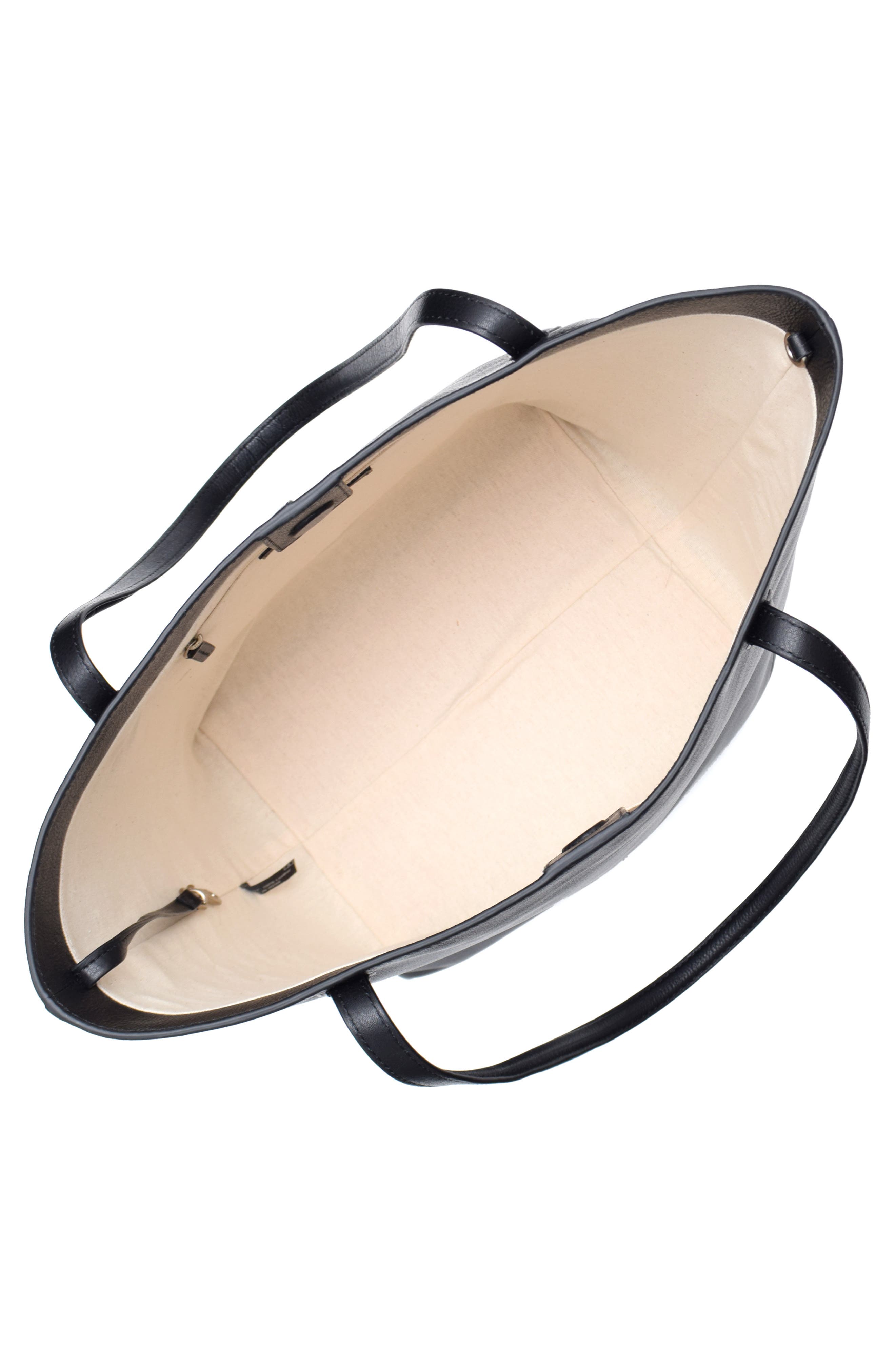 Thacker Large Asher Leather Tote, Alternate, color, Black