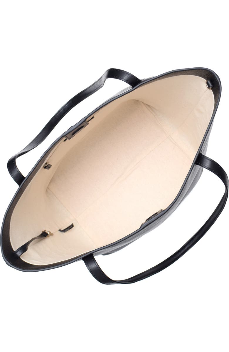 Thacker Large Asher Leather Tote, Alternate, color, Black