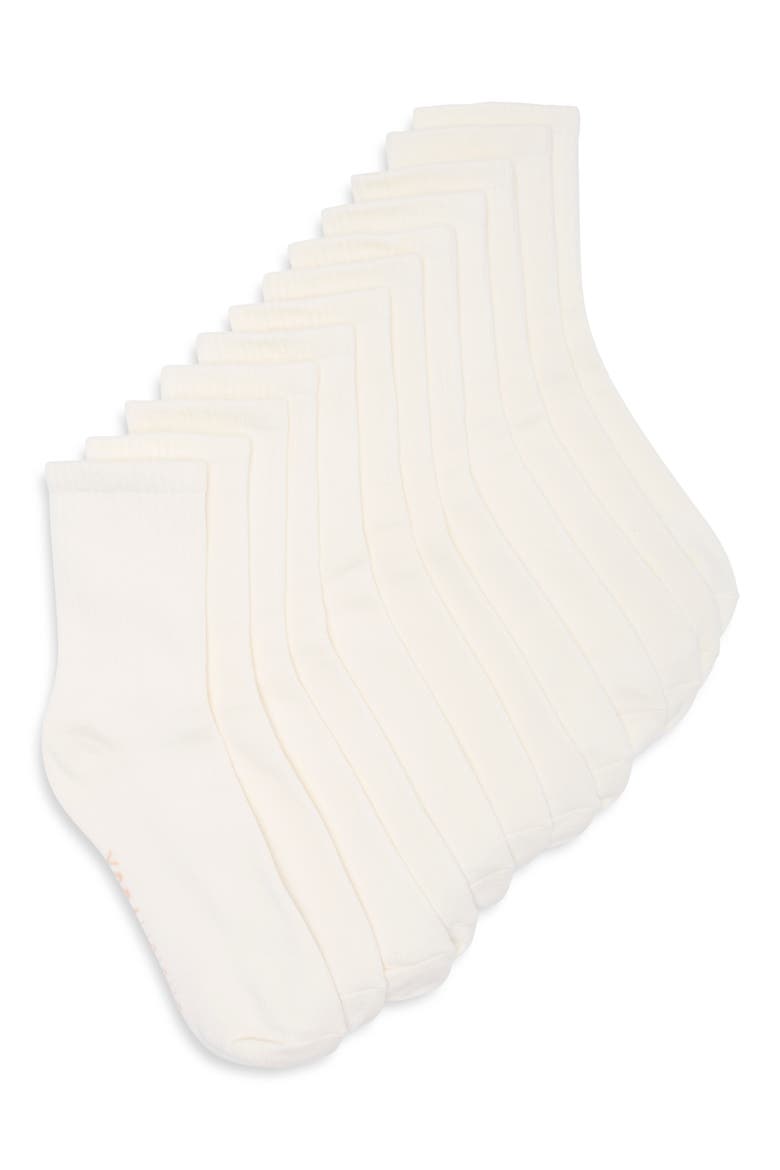 6-Pack Rib Crew Socks, Main, color, SUGAR SWIZZLE PACK