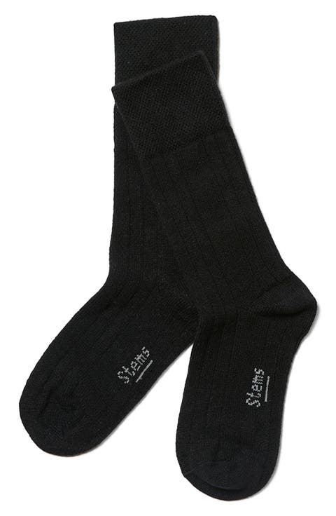 Stretch Cashmere Crew Socks