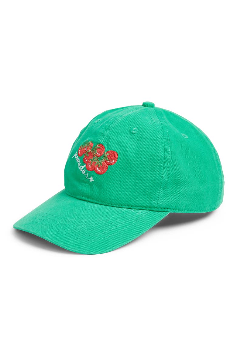 Embroidered Twill Baseball Cap, Main, color, POMODORO