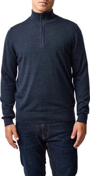 Rodd & Gunn Nobles Funnel Neck Merino Wool Half Zip Sweater