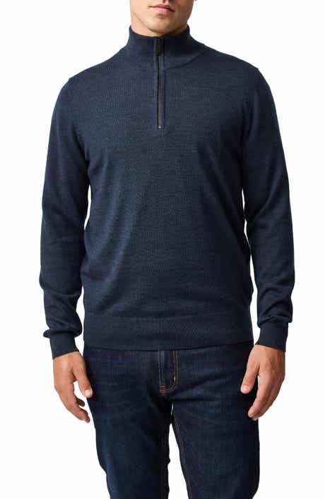 Rodd & Gunn Nobles Funnel Neck Merino Wool Half Zip Sweater