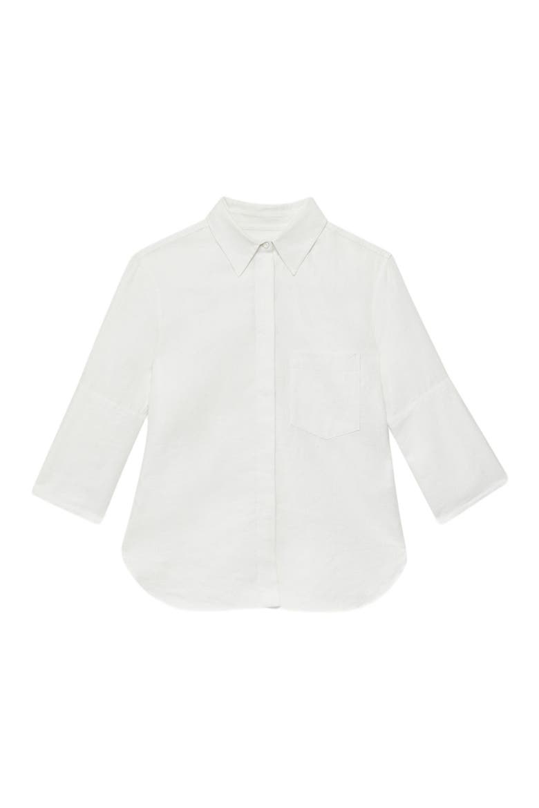 French Cuff Blouse, Alternate, color, Off White