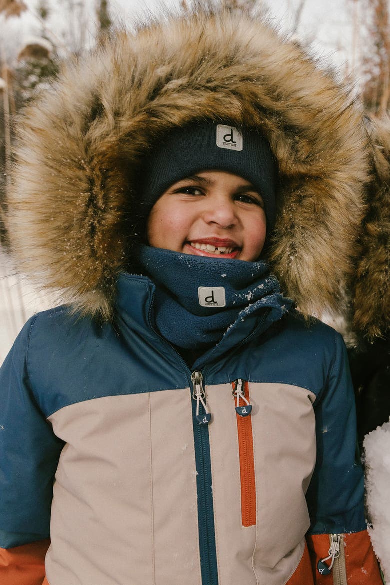 Play Faux Fur Hood Jacket & Bear Pants Two Piece Snowsuit, Alternate, color, Blue Bear Print