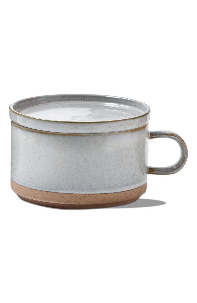 tag Stacking Soup Mug with Lid Ceramic White Dishwasher Safe, Main, color, 