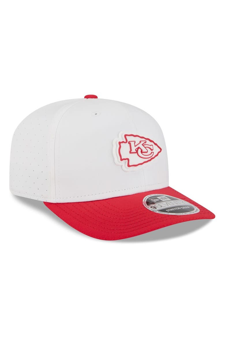 Men's New Era  White/Red Kansas City Chiefs 2025 NFL Training Camp 9SEVENTY Adjustable Hat, Alternate, color, White