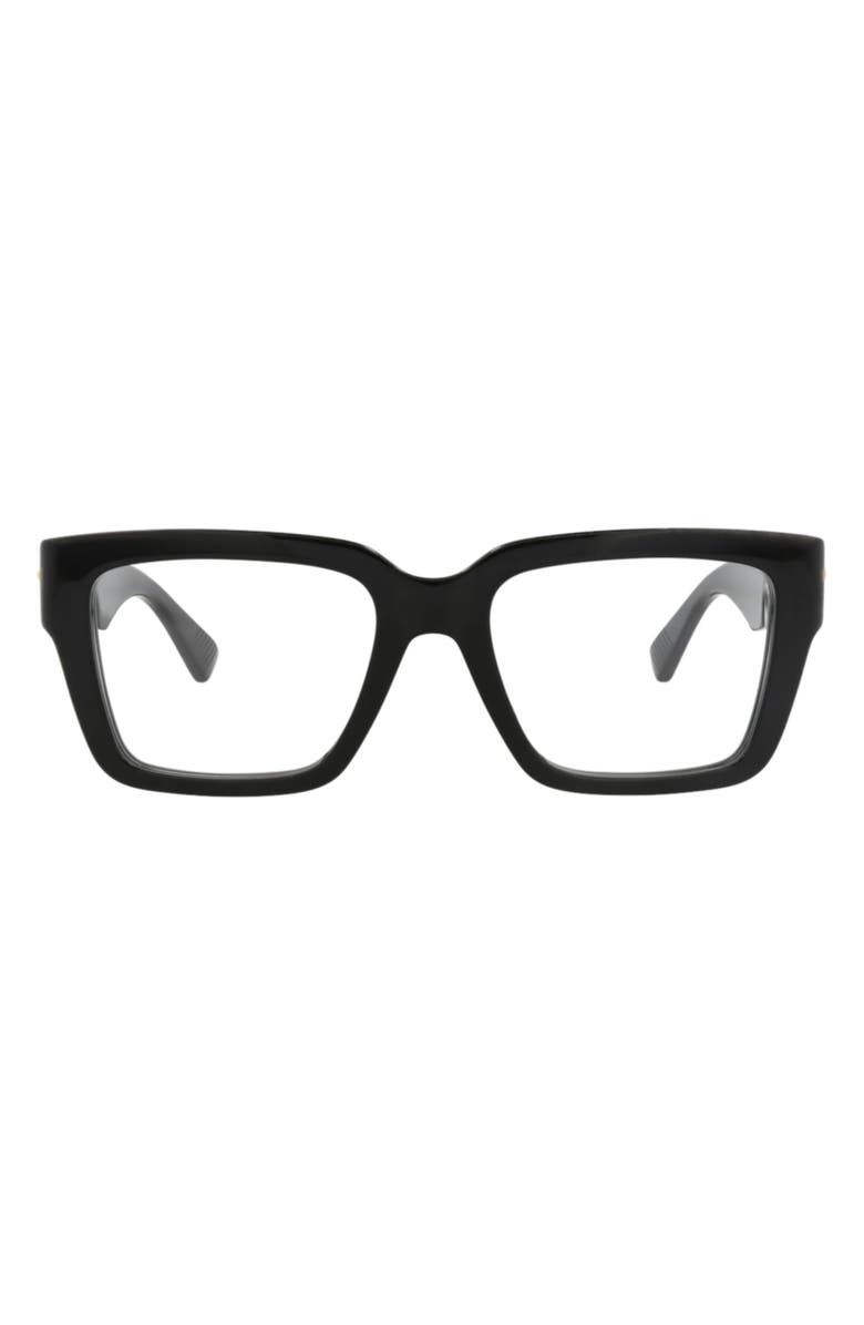 Bottega Veneta Optical Glasses, Main, color, Black Black Transparent