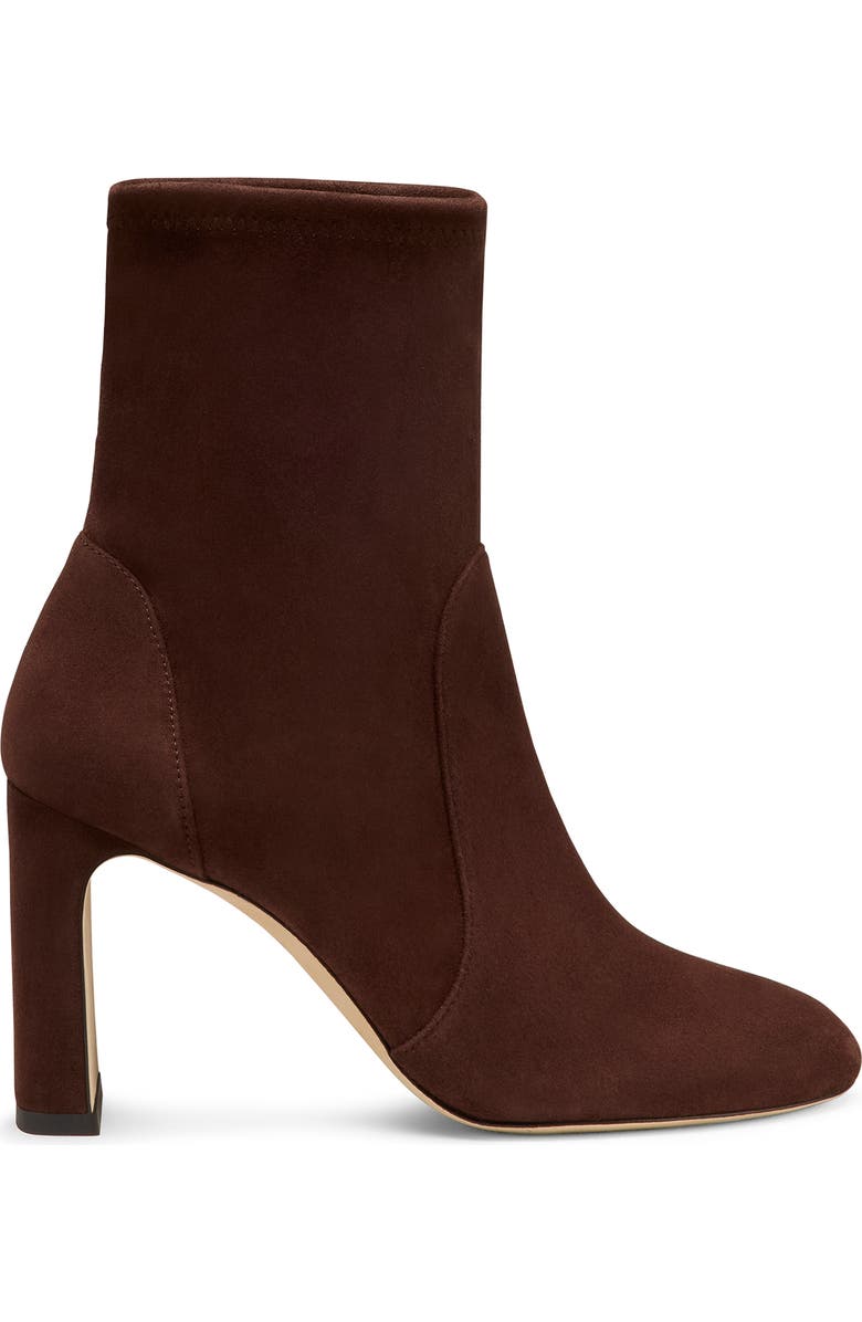 Stuart Weitzman Babette Bootie 85, Alternate, color, Walnut Suede