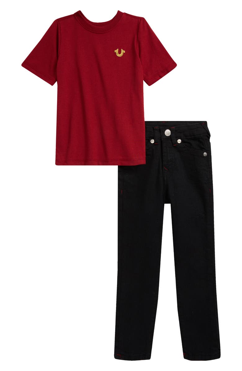 True Religion Kids' T-Shirt & Jeans Set, Main, color, 