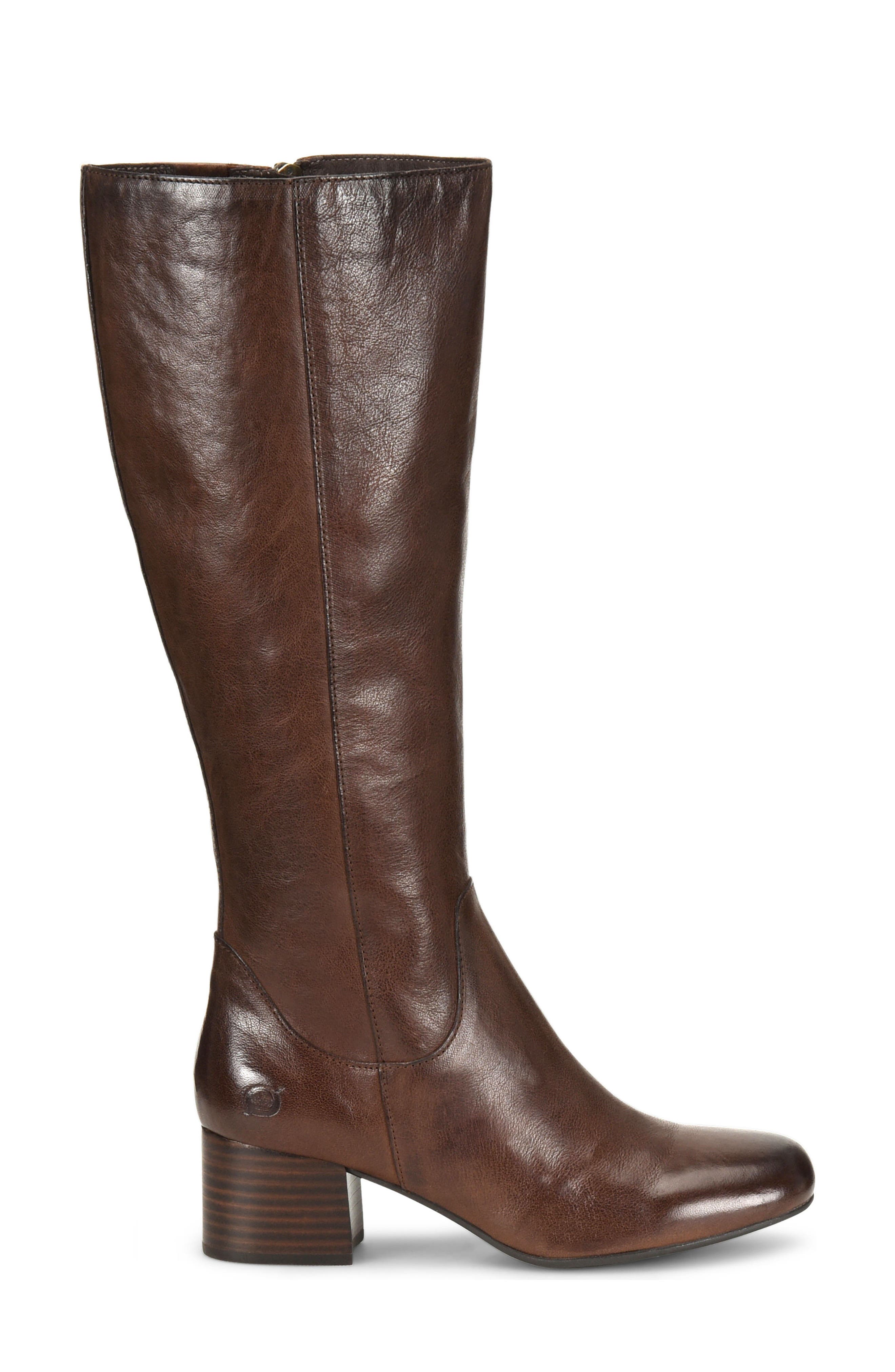 Avala Knee High Boot, Alternate, color, DARK BROWN LEATHER