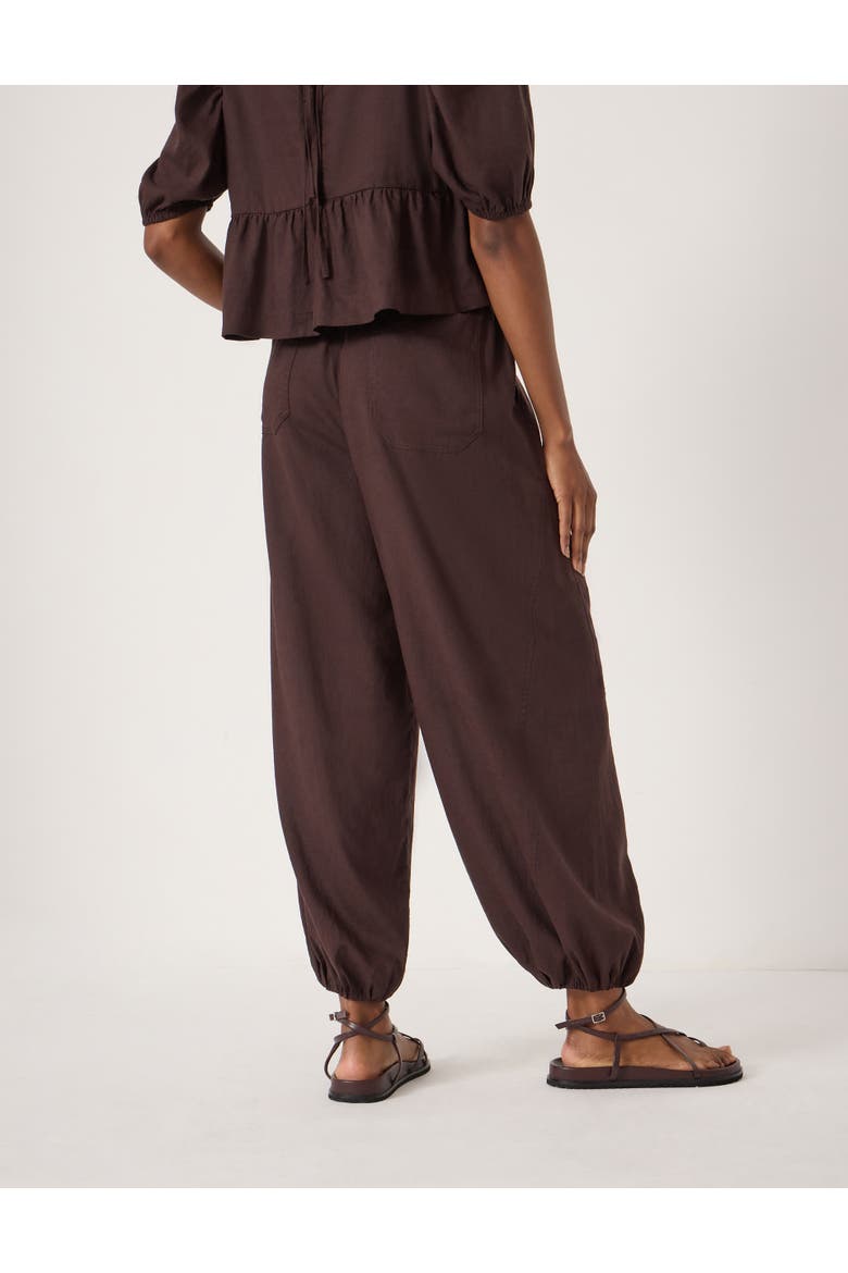 Tove Linen Balloon Beach Pants, Alternate, color, Dark Brown