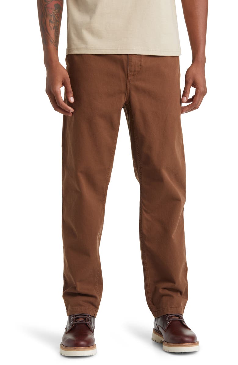 Carhartt Work In Progress Flint Straight Leg Twill Pants, Main, color, Tamarind Garment Dyed