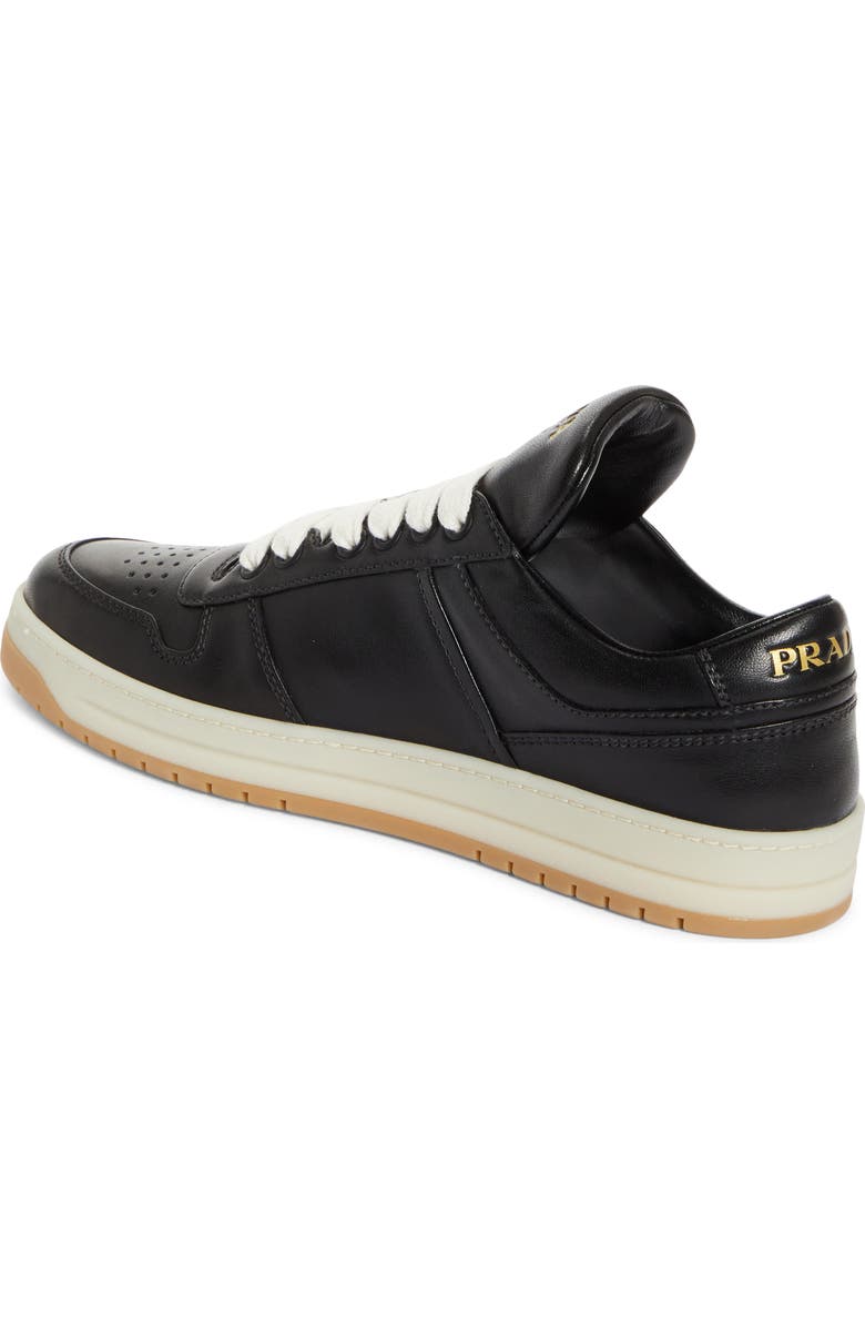 Prada Downtown Leather Sneaker, Alternate, color, Nero