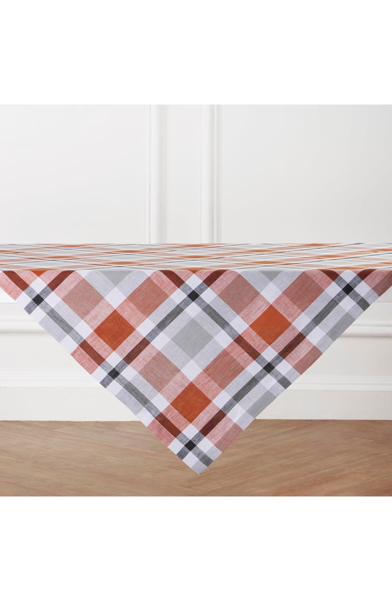 Solino Home Linen Table Throw - Fall Buffalo Check, 52" x 52" Inch, Alternate, color, Cinnamon