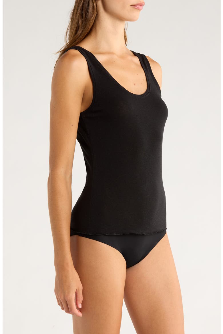 Luxe Delicate Layering Tank Top, Alternate, color, BLACK