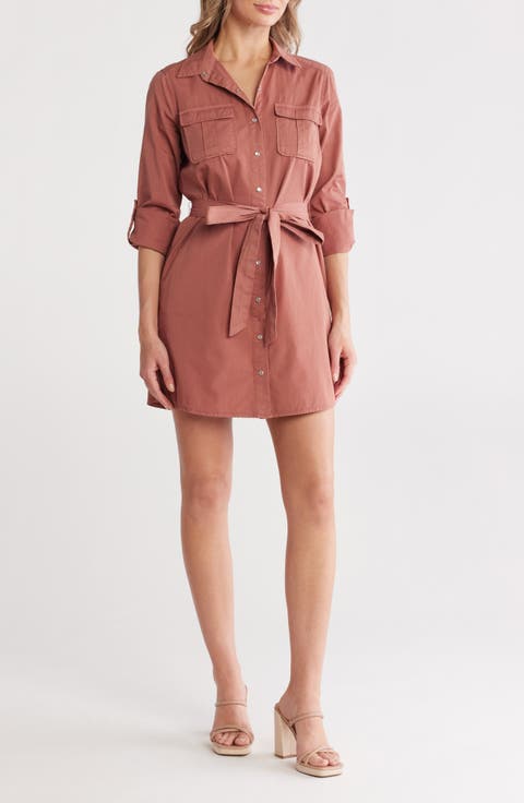 Cotton Denim Shirtdress