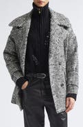 Eleventy Plaid Tweed Wool Blend Coat