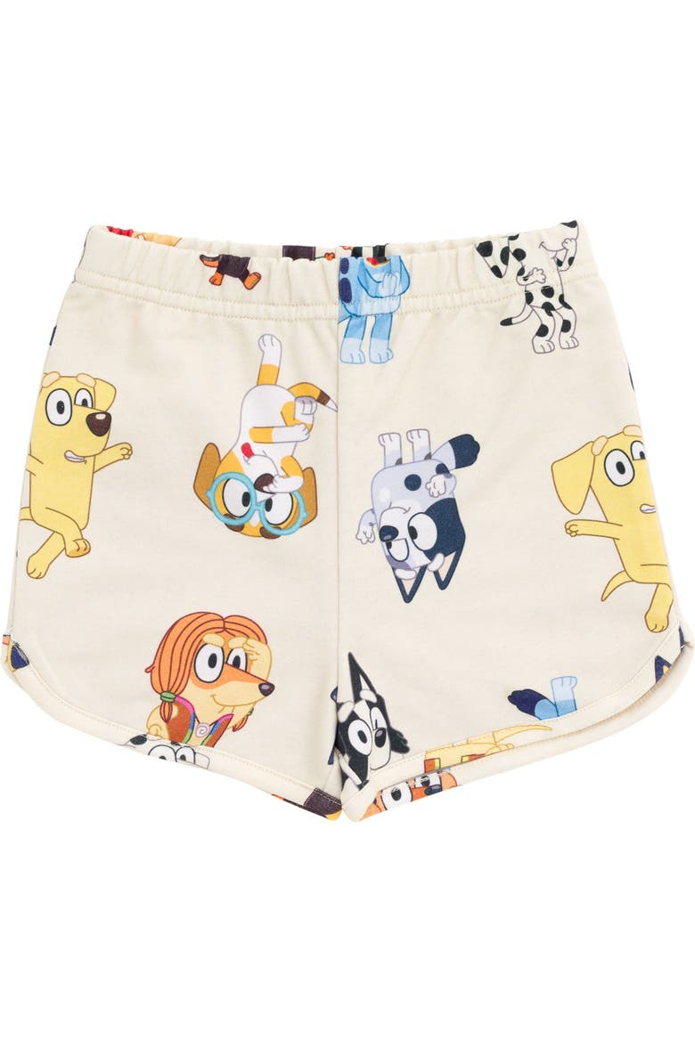 2-Piece Sweatshirt and Shorts Set, Alternate, color, Ivory Bluey Bingo