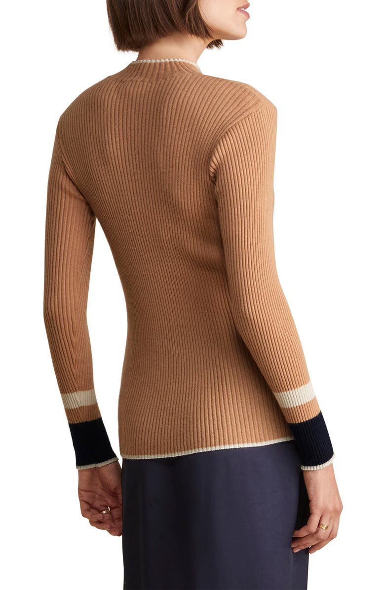 vineyard vines Mock Neck Rib Cashmere Sweater, Alternate, color, 