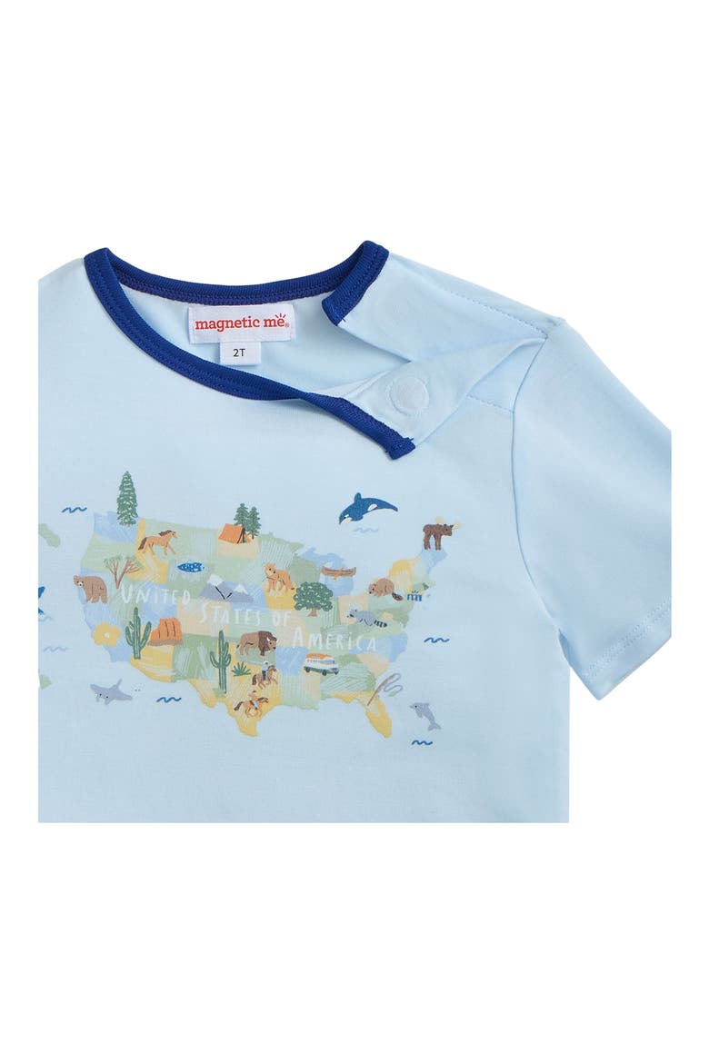 Kids' America the Beautiful Graphic T-Shirt & Shorts Set, Alternate, color, BLUE