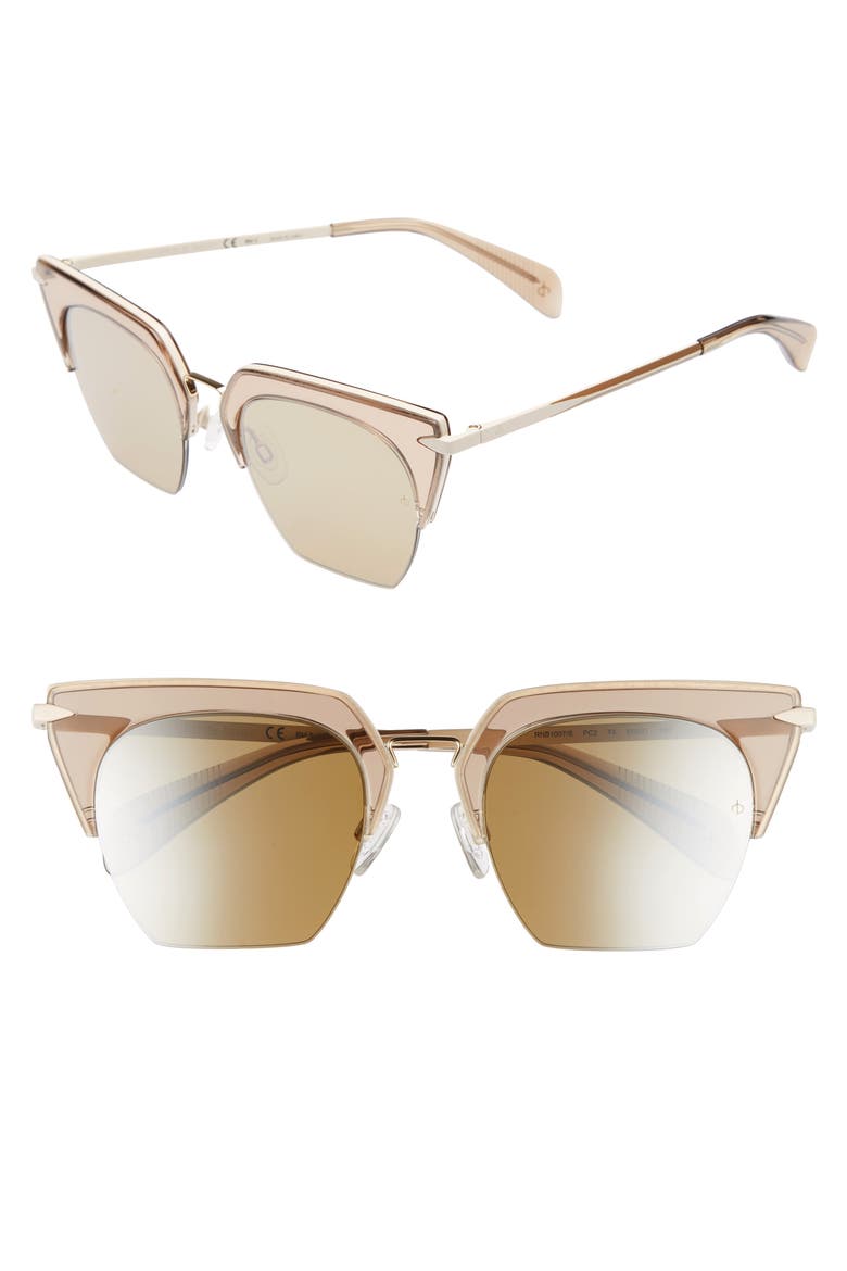 51mm Cat Eye Sunglasses, Main, color, OPAL BROWN