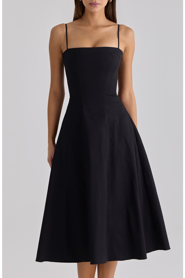 Dolly A-Line Cocktail Dress, Alternate, color, BLACK
