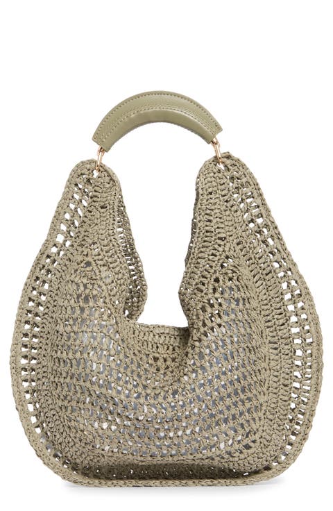 Straw Hobo Shoulder Bag
