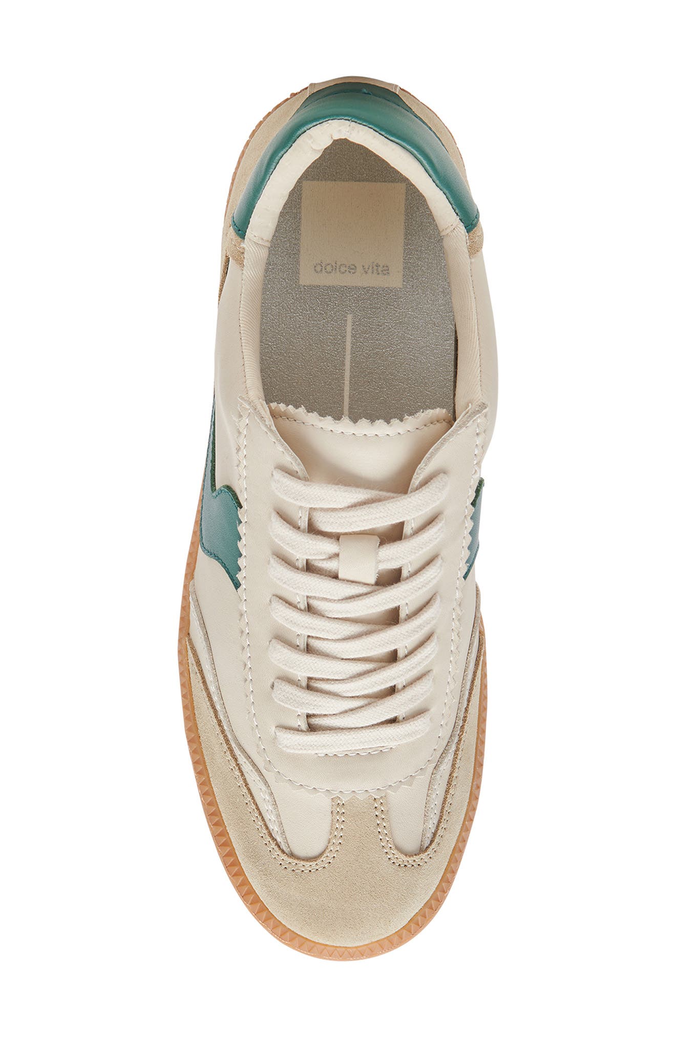 Notice Sneaker, Alternate, color, WHITE/GREEN LEATHER