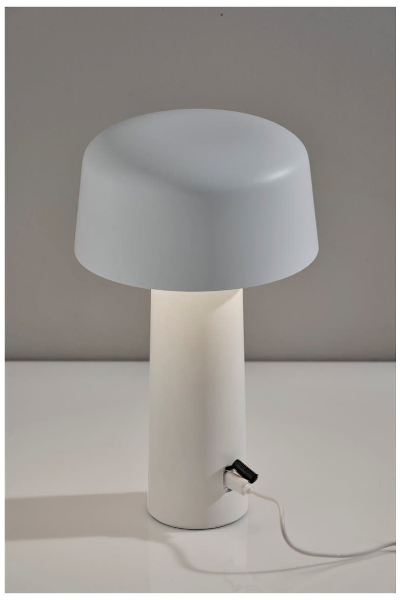 Lenny Cordless LED Table Lamp, Alternate, color, WHITE