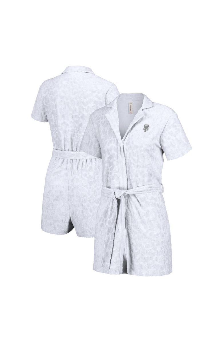 LUSSO Women's Lusso White San Francisco Giants Trixie Cheetah Romper, Main, color, White